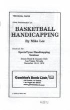 basketball handicapping book cover